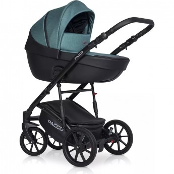 Коляска 3 в 1 RIKO BASIC PACCO 03 Lagoon (бирюзовый-черный)